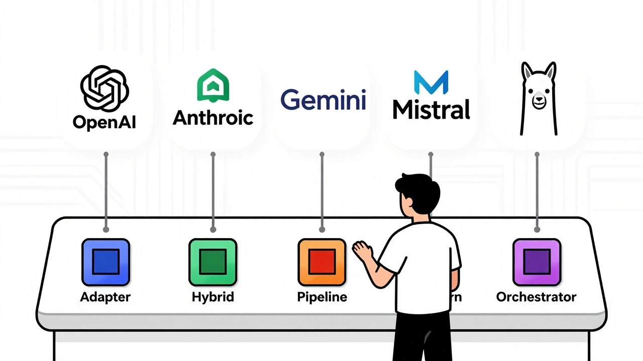Interoperability Patterns to Abstract Large Language Model Providers