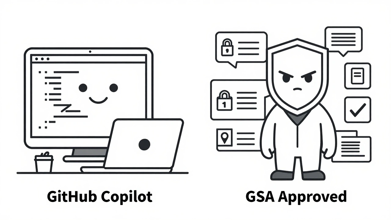 Commercial AI vs government AI CaaS side-by-side with compliance differences