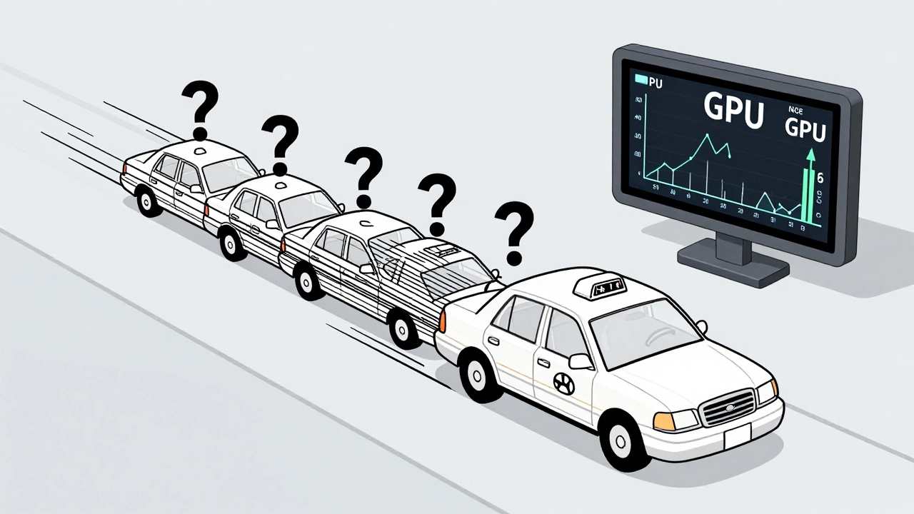 GPU taxi picking up multiple questions dynamically to improve efficiency.