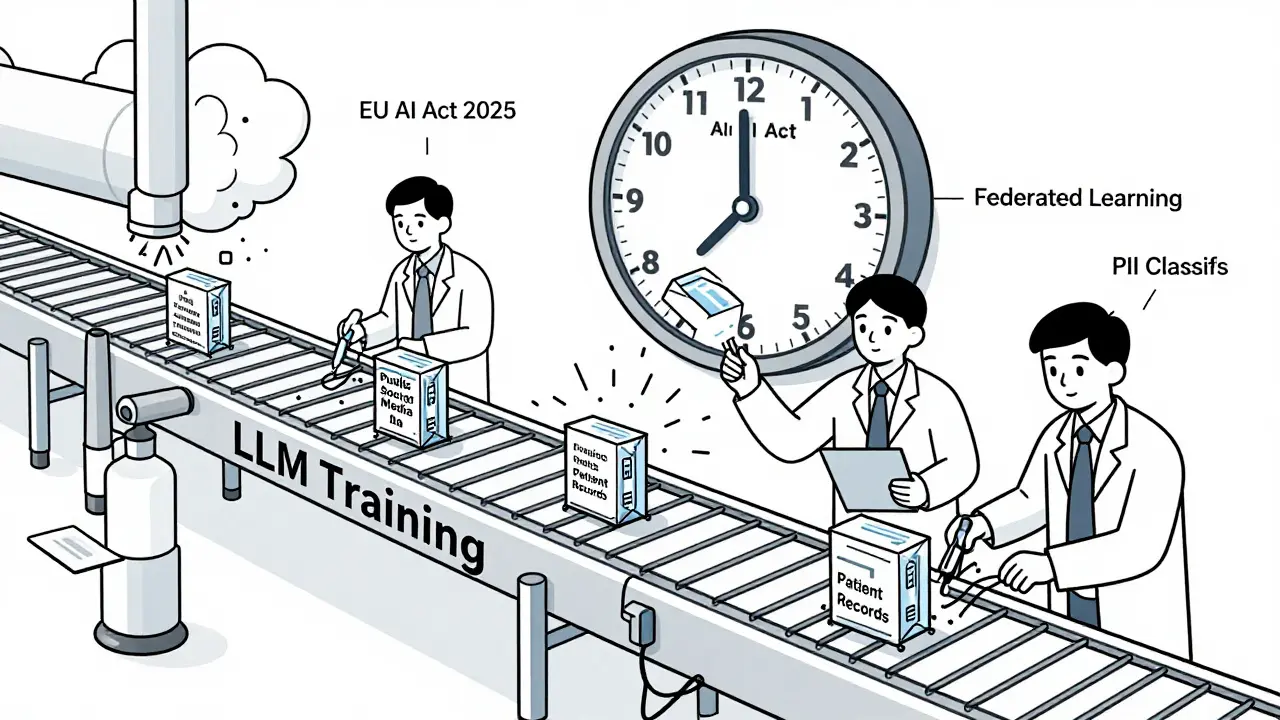 Factory conveyor belt processing data into privacy risks with protective tools
