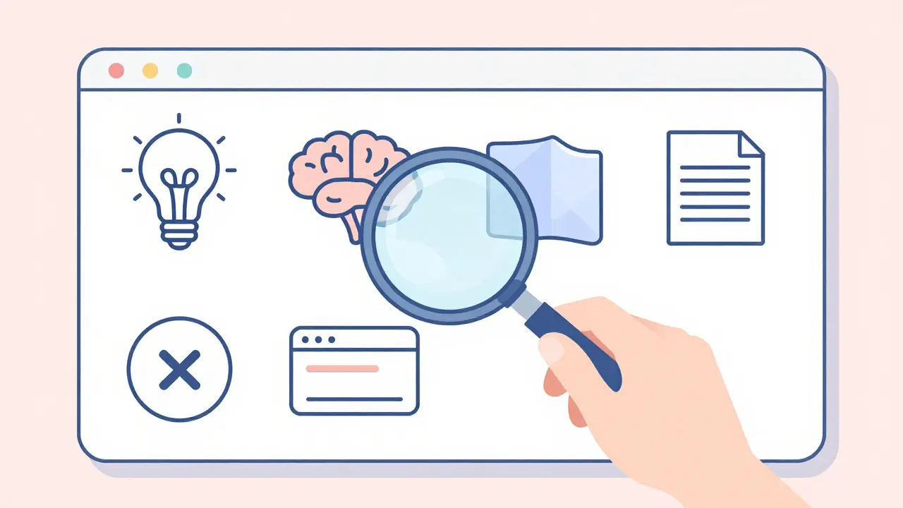Designer examining UI symbols for ethical design steps.