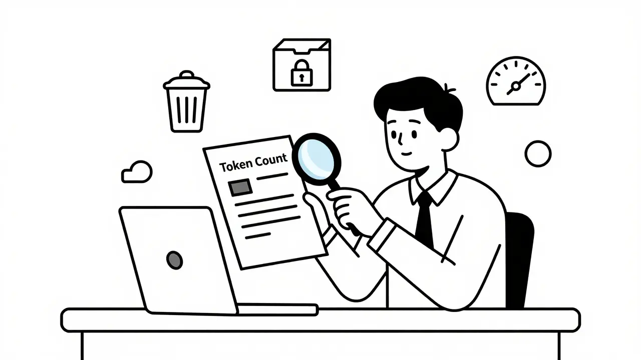 Illustration of developer optimizing token usage