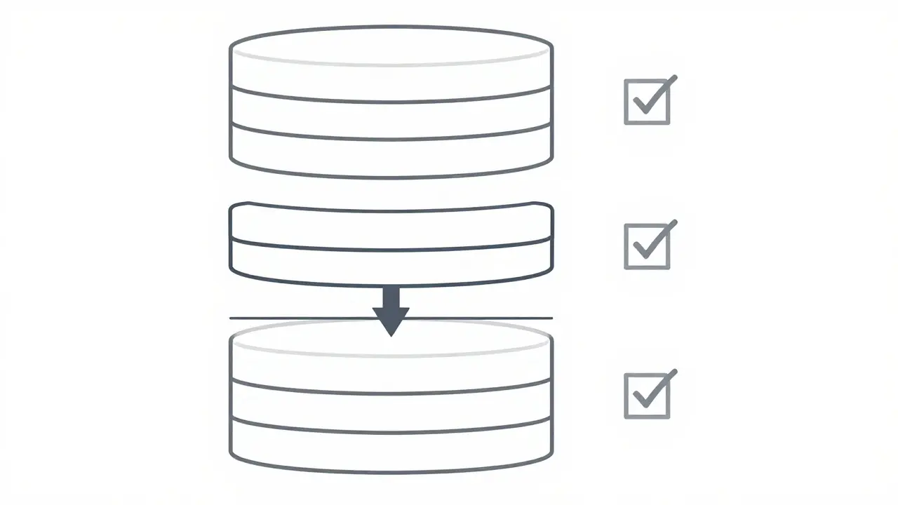 Vertical slice method for safe dependency updates, line art
