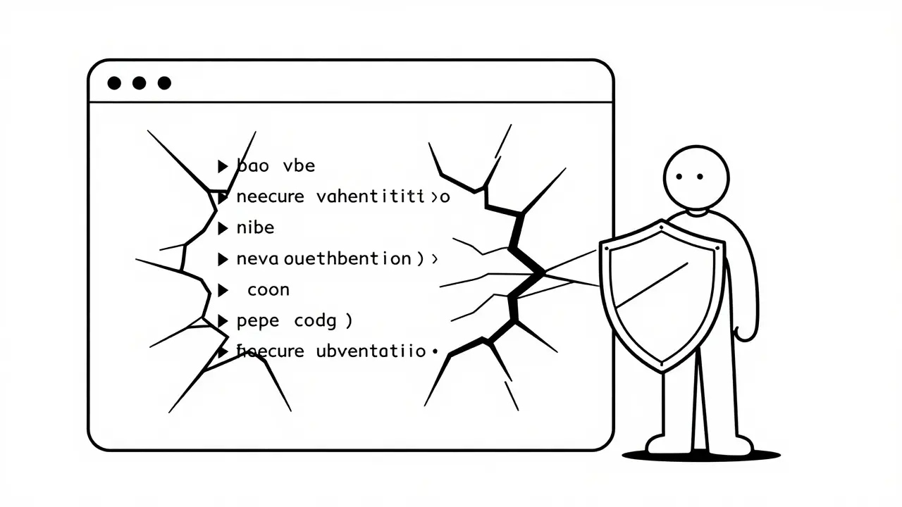 App interface with cracks showing security data leaks