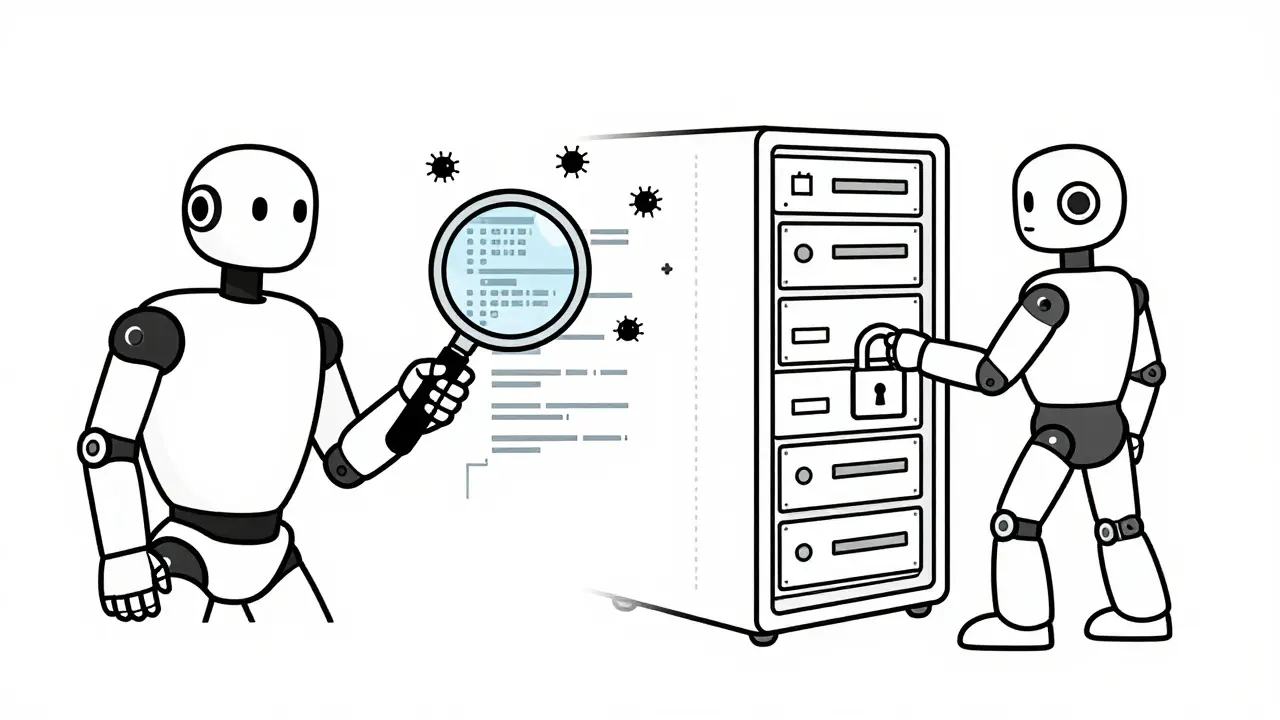 Robot scanning code vs robot hacking server