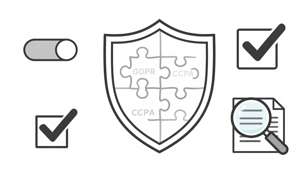 Shield symbolizing GDPR and CCPA compliance tools