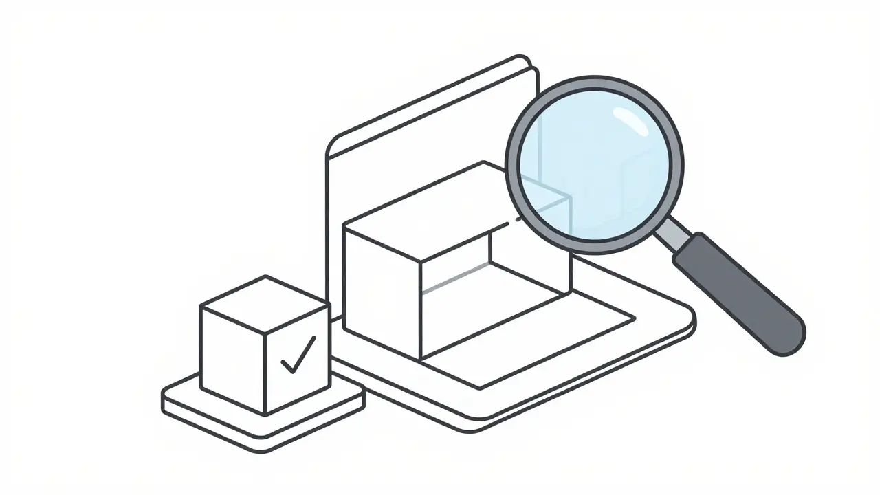 Sketch of app prototype being inspected with magnifying glass, symbolizing iterative refinement.