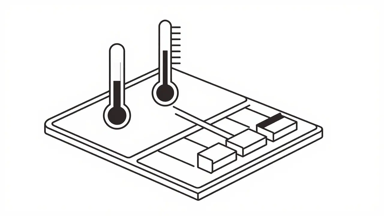 GPU chip diagram showing thermal and memory issues