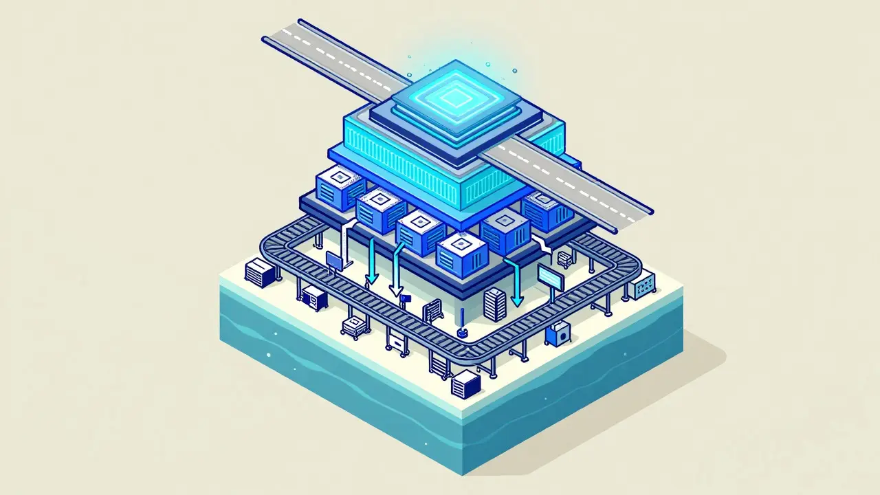 Tiered storage system diagram showing data flow from cold storage to high-speed GPUs