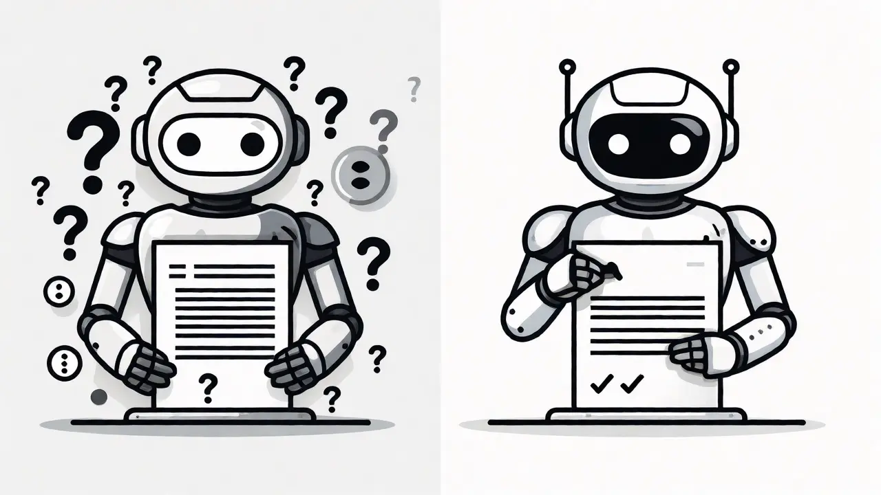 Comparison of generic versus specialized AI handling legal documents.