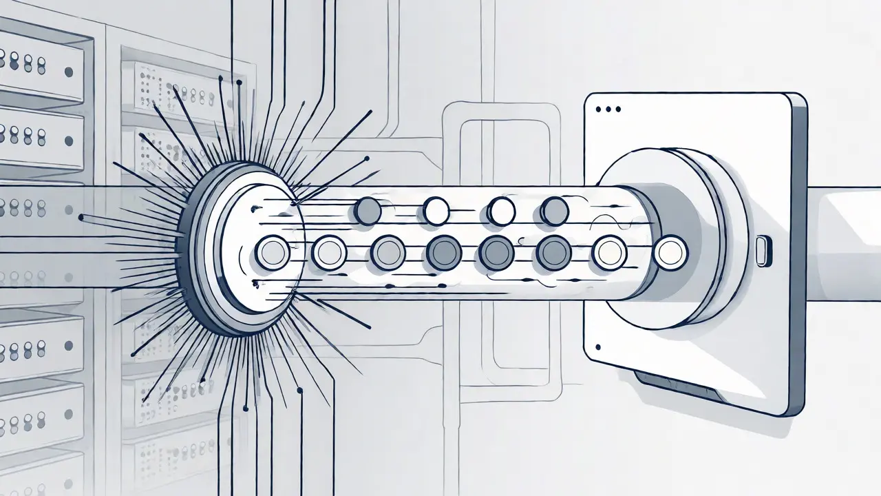 Visual representation of streaming tokens flowing from an LLM to a user.